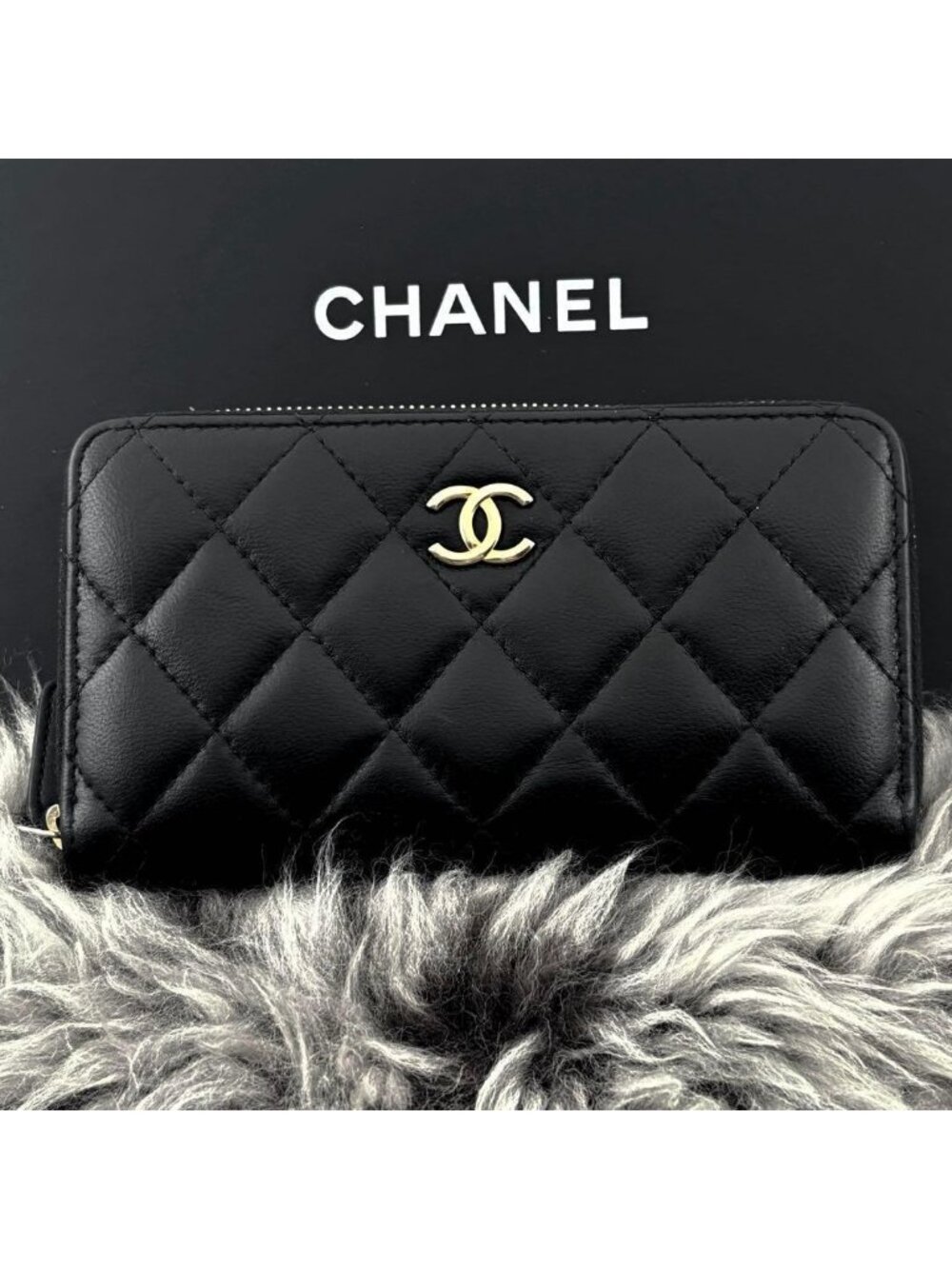 Chanel Wallet Quilted Egyptian Round